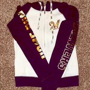 VS Pink Milwaukee Brewers zip up